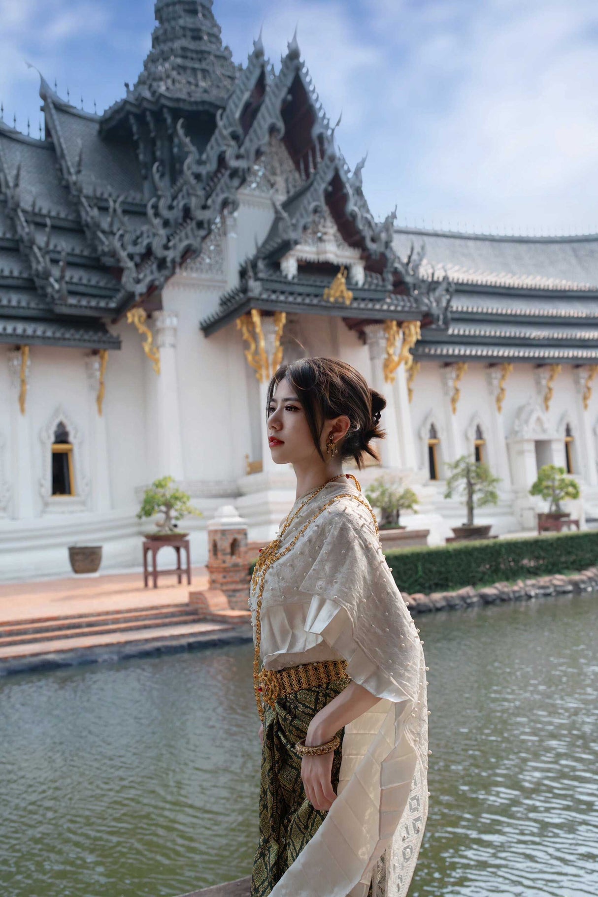 a girl in Museum Erawan
